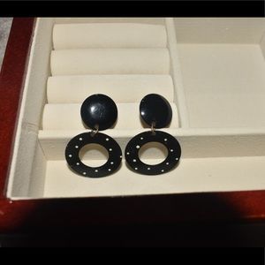 80s black earrings